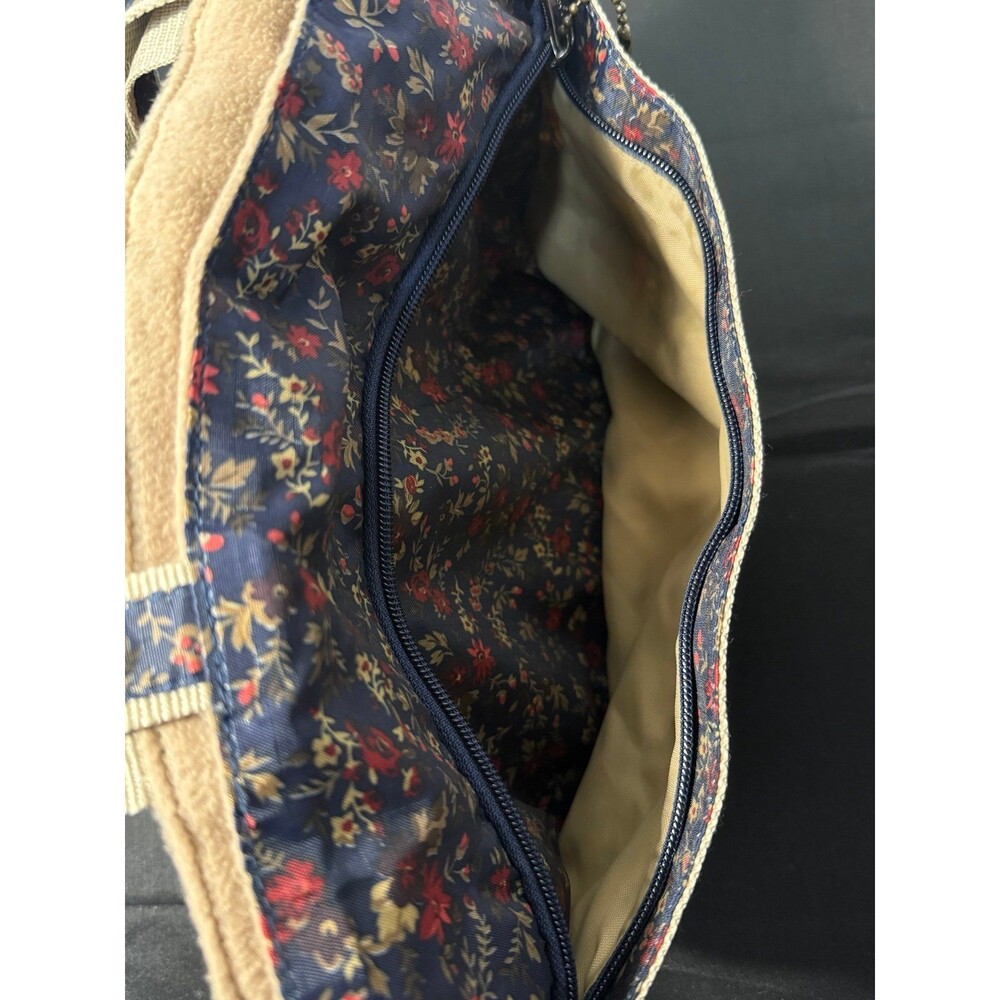 Eddie Bauer Womens Reversible Tote bag Lightweight Navy Blue Floral NWT - Picture 9 of 12